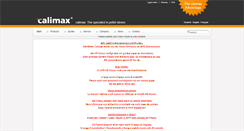 Desktop Screenshot of calimax.com